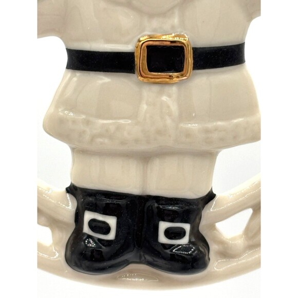 Lenox Pierced Figural Santa Christmas Ornament Bone China 24K Gold Accent 890028 - Picture 13 of 16